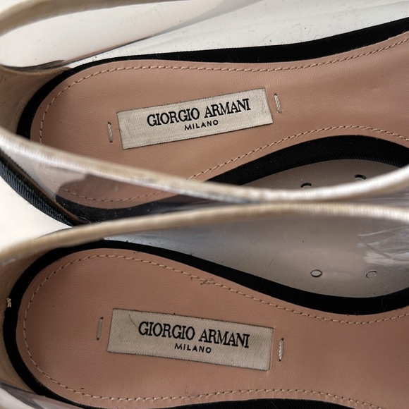 AUTHENTIC Giorgio Armani plexi Flats Size US6/ EU36 - Picture 6 of 11